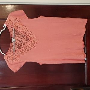 Guess lacy melon short sleeved tee